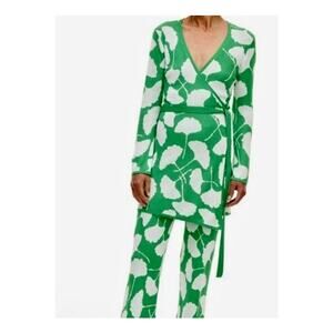 Diane von Furstenberg for Target 2 Piece Knit Wrap Cardigan Crop Pants Set 1X